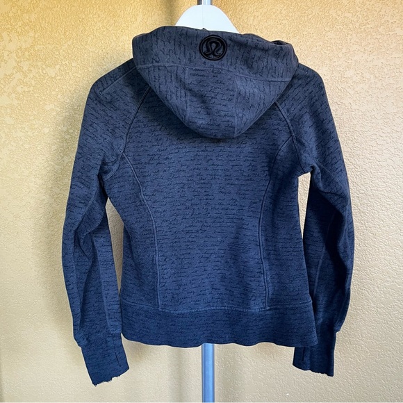 Lululemon Scuba Hoodie Manifesto Script Ghost Black - Picture 4 of 16